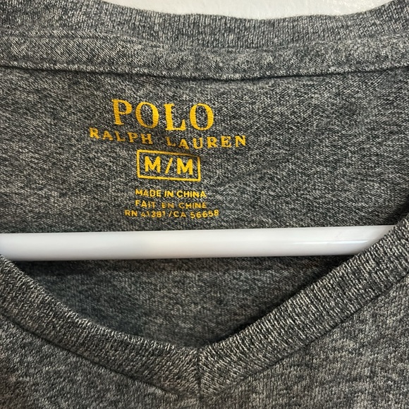 Men’s polo by Ralph Lauren size medium, dark Heather Gray - Picture 2 of 3